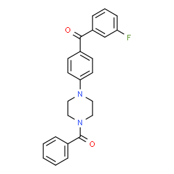 ChemSpider 2D Image | [4-(4-Benzoyl-1-piperazinyl)phenyl](3-fluorophenyl)methanone | C24H21FN2O2