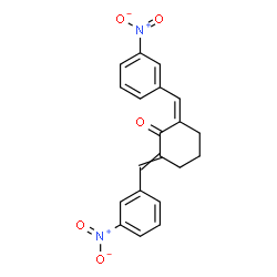 ChemSpider 2D Image | (2Z)-2,6-Bis(3-nitrobenzylidene)cyclohexanone | C20H16N2O5