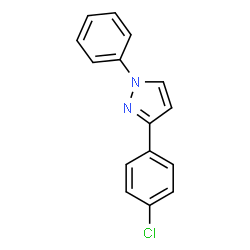 ChemSpider 2D Image | Pyrazole, 3-(p-chlorophenyl)-1-phenyl- | C15H11ClN2