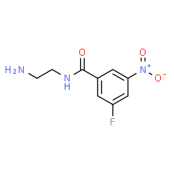 ChemSpider 2D Image | N-(2-Aminoethyl)-3-fluoro-5-nitrobenzamide | C9H10FN3O3