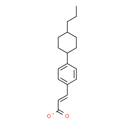 ChemSpider 2D Image | (2E)-3-[4-(4-Propylcyclohexyl)phenyl]acrylate | C18H23O2