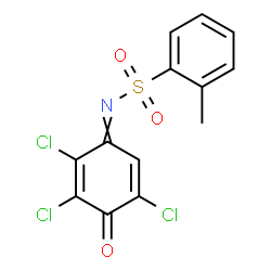 ChemSpider 2D Image | 2-Methyl-N-(2,3,5-trichloro-4-oxo-2,5-cyclohexadien-1-ylidene)benzenesulfonamide | C13H8Cl3NO3S