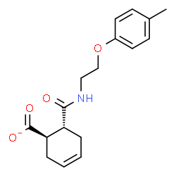 ChemSpider 2D Image | (1R,6R)-6-{[2-(4-Methylphenoxy)ethyl]carbamoyl}-3-cyclohexene-1-carboxylate | C17H20NO4