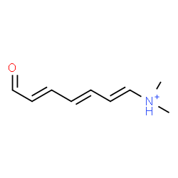 ChemSpider 2D Image | (1E,3E,5E)-N,N-Dimethyl-7-oxo-1,3,5-heptatrien-1-aminium | C9H14NO