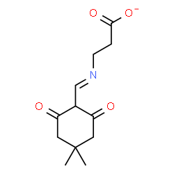 ChemSpider 2D Image | 3-{(E)-[(4,4-Dimethyl-2,6-dioxocyclohexyl)methylene]amino}propanoate | C12H16NO4