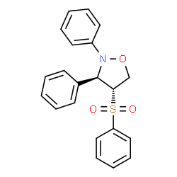 ChemSpider 2D Image | (3R,4R)-2,3-Diphenyl-4-(phenylsulfonyl)-1,2-oxazolidine | C21H19NO3S