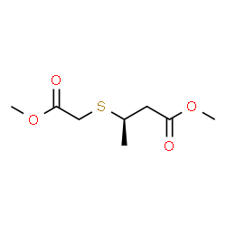 ChemSpider 2D Image | Methyl (3R)-3-[(2-methoxy-2-oxoethyl)sulfanyl]butanoate | C8H14O4S