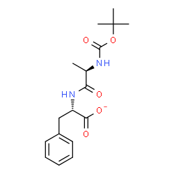 ChemSpider 2D Image | (2S)-2-[(N-{[(2-Methyl-2-propanyl)oxy]carbonyl}-D-alanyl)amino]-3-phenylpropanoate | C17H23N2O5
