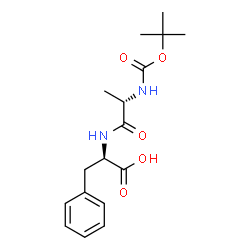 ChemSpider 2D Image | N-{[(2-Methyl-2-propanyl)oxy]carbonyl}-L-alanyl-D-phenylalanine | C17H24N2O5
