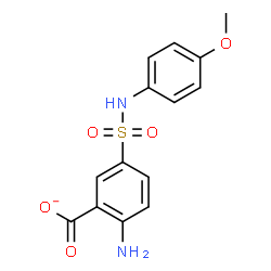 ChemSpider 2D Image | 2-Amino-5-[(4-methoxyphenyl)sulfamoyl]benzoate | C14H13N2O5S