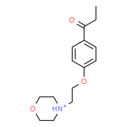 ChemSpider 2D Image | 4-[2-(4-Propionylphenoxy)ethyl]morpholin-4-ium | C15H22NO3