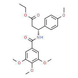 ChemSpider 2D Image | Ethyl (3R)-3-(4-methoxyphenyl)-3-[(3,4,5-trimethoxybenzoyl)amino]propanoate | C22H27NO7