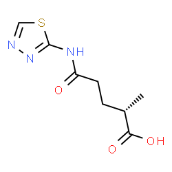 ChemSpider 2D Image | (2S)-2-Methyl-5-oxo-5-(1,3,4-thiadiazol-2-ylamino)pentanoic acid | C8H11N3O3S