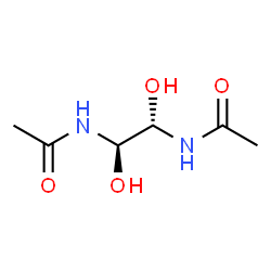 ChemSpider 2D Image | N-[(1R,2S)-2-Acetamido-1,2-dihydroxyethyl]acetamide | C6H12N2O4