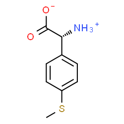 ChemSpider 2D Image | (2R)-Ammonio[4-(methylsulfanyl)phenyl]acetate | C9H11NO2S