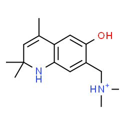 ChemSpider 2D Image | (6-Hydroxy-2,2,4-trimethyl-1,2-dihydro-7-quinolinyl)-N,N-dimethylmethanaminium | C15H23N2O