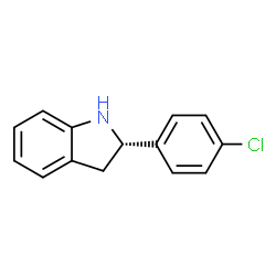 ChemSpider 2D Image | (2S)-2-(4-Chlorophenyl)indoline | C14H12ClN