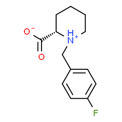 ChemSpider 2D Image | (2S)-1-(4-Fluorobenzyl)-2-piperidiniumcarboxylate | C13H16FNO2
