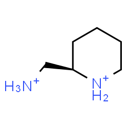 ChemSpider 2D Image | (2R)-2-(Ammoniomethyl)piperidinium | C6H16N2