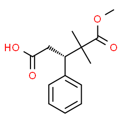 ChemSpider 2D Image | (3S)-5-Methoxy-4,4-dimethyl-5-oxo-3-phenylpentanoic acid | C14H18O4