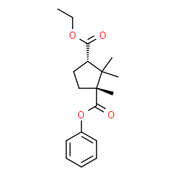 ChemSpider 2D Image | 3-Ethyl 1-phenyl (1R,3S)-1,2,2-trimethyl-1,3-cyclopentanedicarboxylate | C18H24O4