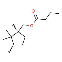ChemSpider 2D Image | [(1S,3S)-1,2,2,3-Tetramethylcyclopentyl]methyl butyrate | C14H26O2