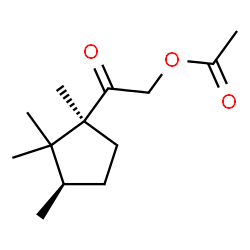 ChemSpider 2D Image | 2-Oxo-2-[(1S,3R)-1,2,2,3-tetramethylcyclopentyl]ethyl acetate | C13H22O3