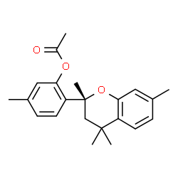 ChemSpider 2D Image | 5-Methyl-2-[(2R)-2,4,4,7-tetramethyl-3,4-dihydro-2H-chromen-2-yl]phenyl acetate | C22H26O3