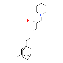 ChemSpider 2D Image | (2R)-1-[2-(Adamantan-1-yl)ethoxy]-3-(1-piperidinyl)-2-propanol | C20H35NO2