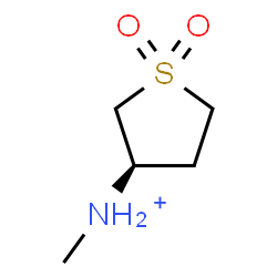 ChemSpider 2D Image | (3R)-N-Methyltetrahydro-3-thiophenaminium 1,1-dioxide | C5H12NO2S