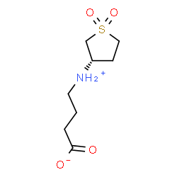 ChemSpider 2D Image | 4-{[(3S)-1,1-Dioxidotetrahydro-3-thiophenyl]ammonio}butanoate | C8H15NO4S