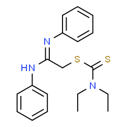 ChemSpider 2D Image | (2E)-2-Anilino-2-(phenylimino)ethyl diethylcarbamodithioate | C19H23N3S2