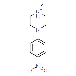 ChemSpider 2D Image | 1-Methyl-4-(4-nitrophenyl)piperazin-1-ium | C11H16N3O2