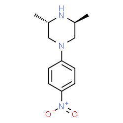 ChemSpider 2D Image | (3S,5S)-3,5-Dimethyl-1-(4-nitrophenyl)piperazine | C12H17N3O2