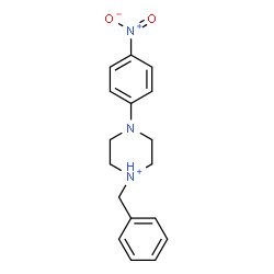 ChemSpider 2D Image | 1-Benzyl-4-(4-nitrophenyl)piperazin-1-ium | C17H20N3O2