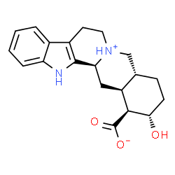 ChemSpider 2D Image | (16beta,17alpha)-17-Hydroxyyohimban-4-ium-16-carboxylate | C20H24N2O3