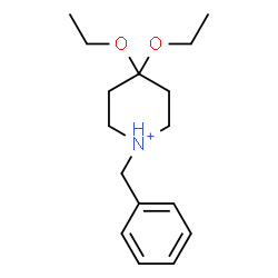 ChemSpider 2D Image | 1-Benzyl-4,4-diethoxypiperidinium | C16H26NO2
