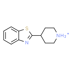 ChemSpider 2D Image | 4-(1,3-Benzothiazol-2-yl)piperidinium | C12H15N2S
