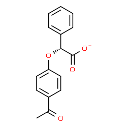 ChemSpider 2D Image | (2R)-(4-Acetylphenoxy)(phenyl)acetate | C16H13O4