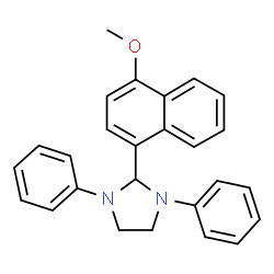 ChemSpider 2D Image | 2-(4-Methoxy-1-naphthyl)-1,3-diphenylimidazolidine | C26H24N2O