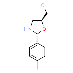 ChemSpider 2D Image | (2R,5S)-5-(Chloromethyl)-2-(4-methylphenyl)-1,3-oxazolidine | C11H14ClNO