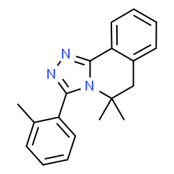 ChemSpider 2D Image | 5,5-Dimethyl-3-(2-methylphenyl)-5,6-dihydro[1,2,4]triazolo[3,4-a]isoquinoline | C19H19N3