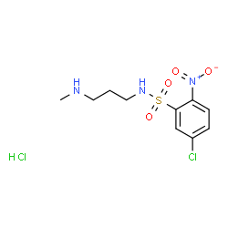 ChemSpider 2D Image | 5-Chloro-N-[3-(methylamino)propyl]-2-nitrobenzenesulfonamide hydrochloride (1:1) | C10H15Cl2N3O4S