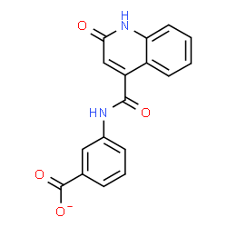 ChemSpider 2D Image | 3-{[(2-Oxo-1,2-dihydro-4-quinolinyl)carbonyl]amino}benzoate | C17H11N2O4