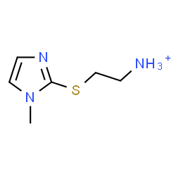 ChemSpider 2D Image | 2-[(1-Methyl-1H-imidazol-2-yl)sulfanyl]ethanaminium | C6H12N3S