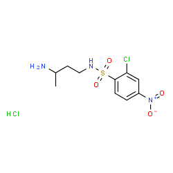 ChemSpider 2D Image | N-(3-Aminobutyl)-2-chloro-4-nitrobenzenesulfonamide hydrochloride (1:1) | C10H15Cl2N3O4S