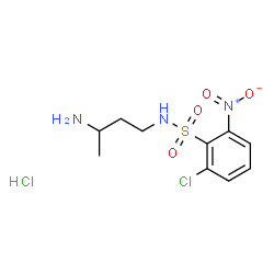 ChemSpider 2D Image | N-(3-Aminobutyl)-2-chloro-6-nitrobenzenesulfonamide hydrochloride (1:1) | C10H15Cl2N3O4S