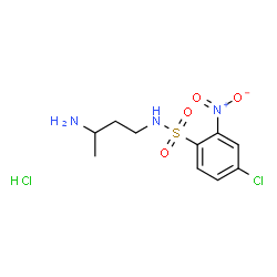ChemSpider 2D Image | N-(3-Aminobutyl)-4-chloro-2-nitrobenzenesulfonamide hydrochloride (1:1) | C10H15Cl2N3O4S