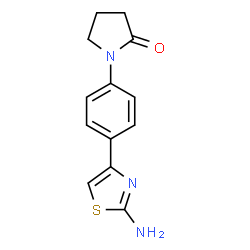 ChemSpider 2D Image | 1-[4-(2-Amino-1,3-thiazol-4-yl)phenyl]-2-pyrrolidinone | C13H13N3OS