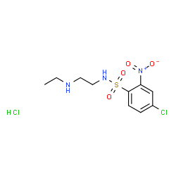 ChemSpider 2D Image | 4-Chloro-N-[2-(ethylamino)ethyl]-2-nitrobenzenesulfonamide hydrochloride (1:1) | C10H15Cl2N3O4S